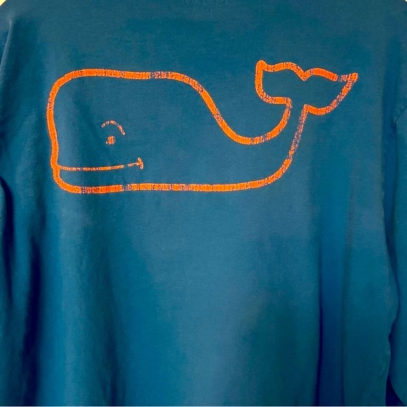 Vineyard Vines Blue Whale Logo Pocket Long Sleeve T-Shirt From 2014 Men’s Medium - Picture 3 of 5